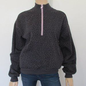 FABLETICS Sweatshirt Size Small Gray 1/4 Zip Pullover